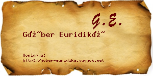 Góber Euridiké névjegykártya